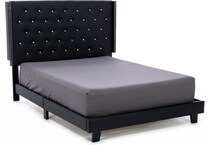 ashy black queen bed package   