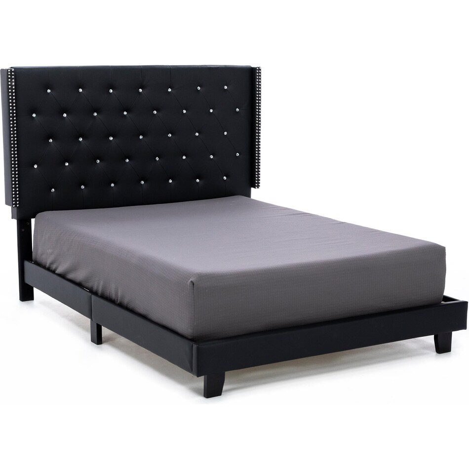 ashy black queen bed package   