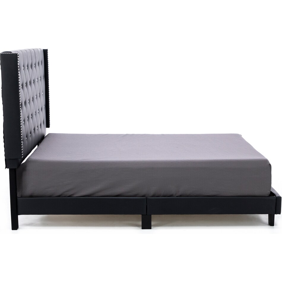 ashy black queen bed package   