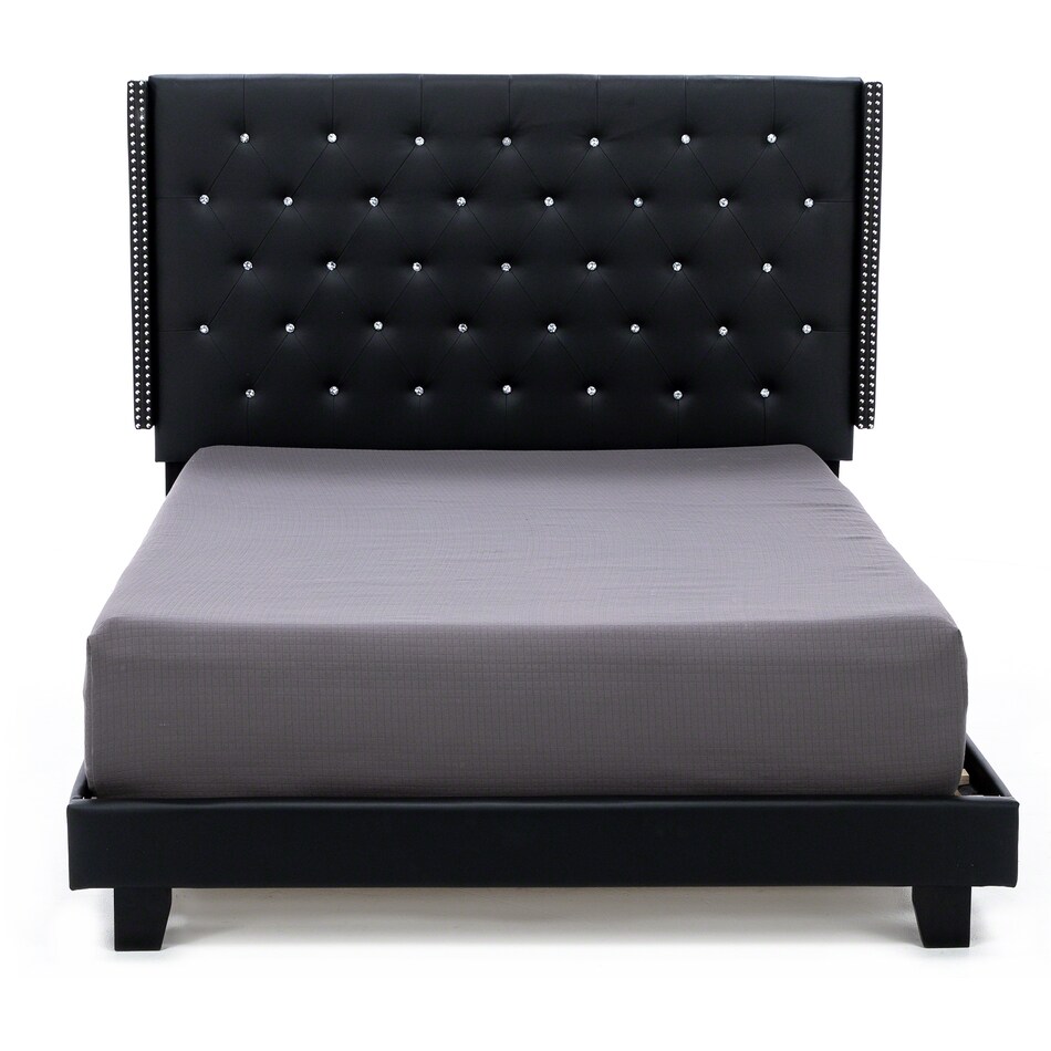 ashy black queen bed package   