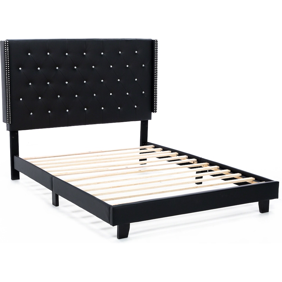 ashy black queen bed package   