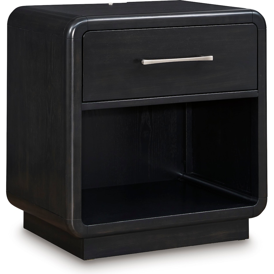 ashy black single drawer   