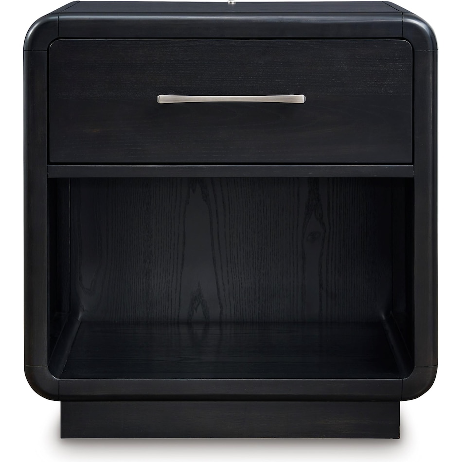 ashy black single drawer   