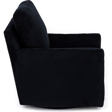 Wynn Swivel Chair in Onyx