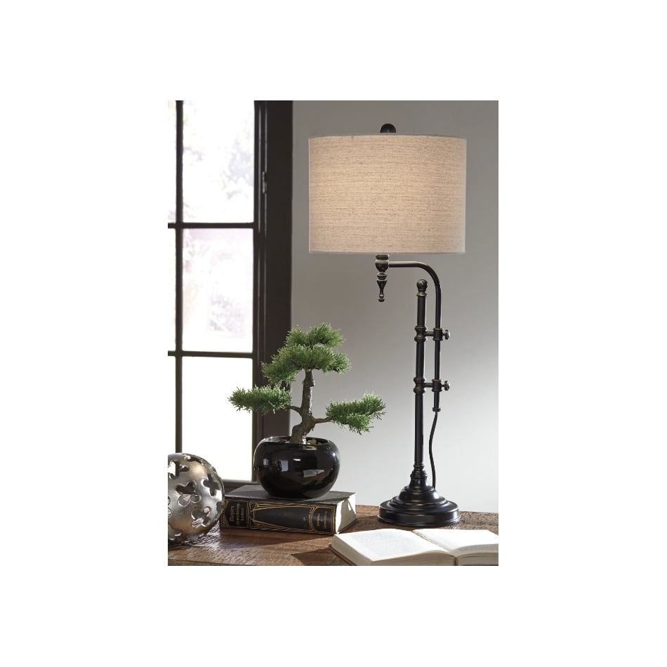 ashy black table lamp   