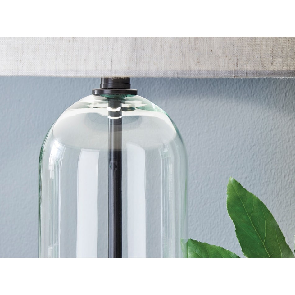 ashy black table lamp   