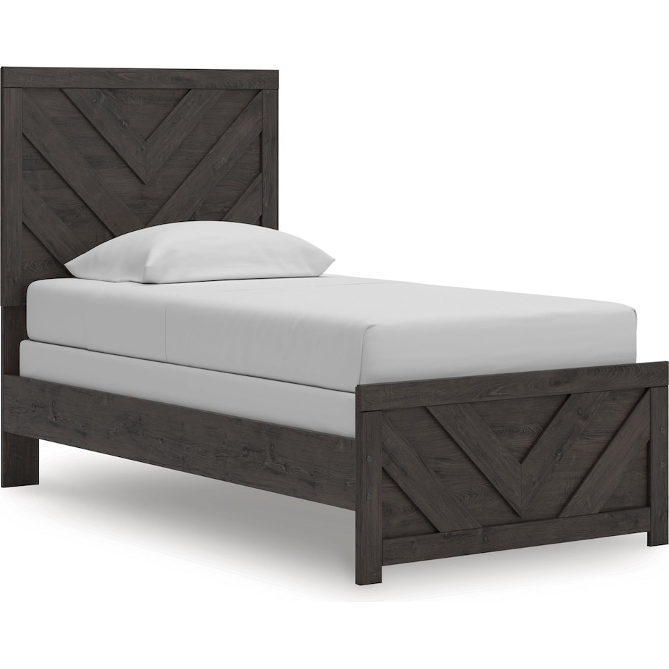 ashy black twin bed package ptp  