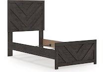 ashy black twin bed package ptp  