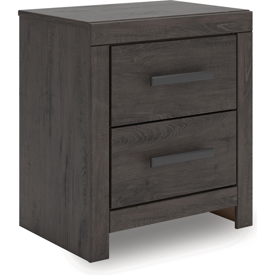 ashy black two drawer   