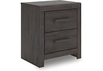 ashy black two drawer   