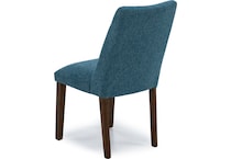 ashy blue polyester inch standard seat height side chair   