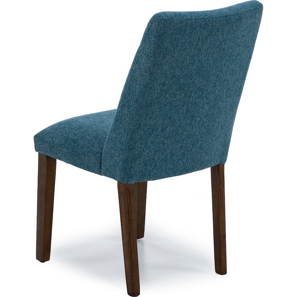 ashy blue polyester inch standard seat height side chair   