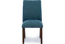 ashy blue polyester inch standard seat height side chair   