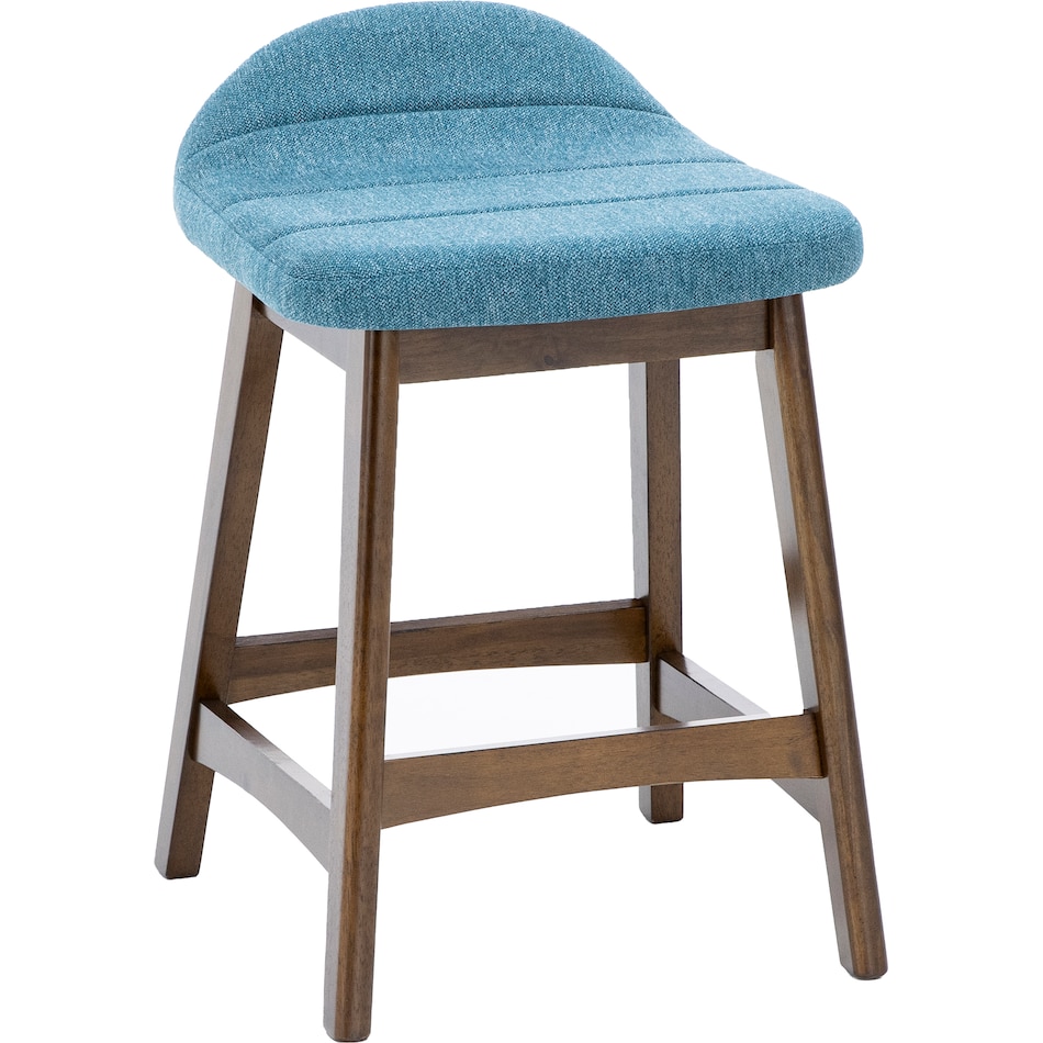 ashy blue polyester  inchcounter seat height stool   