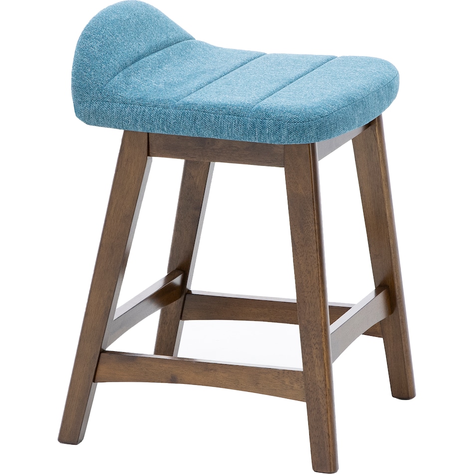 ashy blue polyester  inchcounter seat height stool   