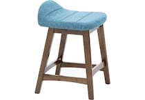 ashy blue polyester inch & over bar seat stool   