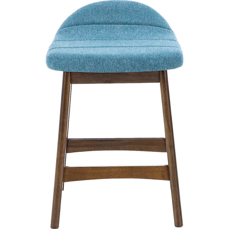 ashy blue polyester inch & over bar seat stool   