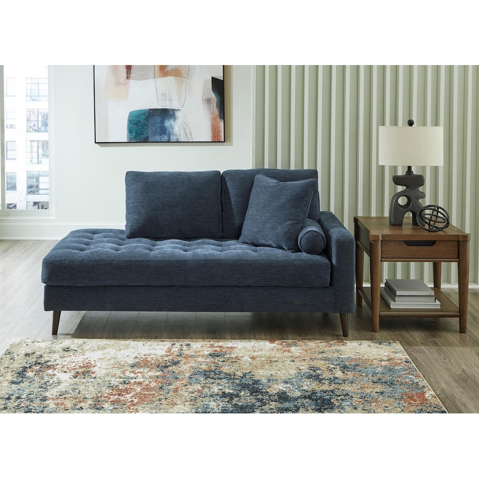 ashy blue chaise   stand alone z  