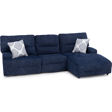 Macklin 3-Pc. Power Headrest Zero Gravity Reclining Chaise Sofa With Next-Gen Nuvella Performance Fa