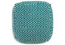 ashy blue pouf   