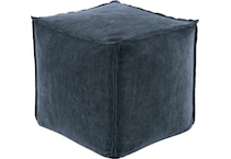 ashy blue pouf   