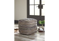 ashy blue pouf   