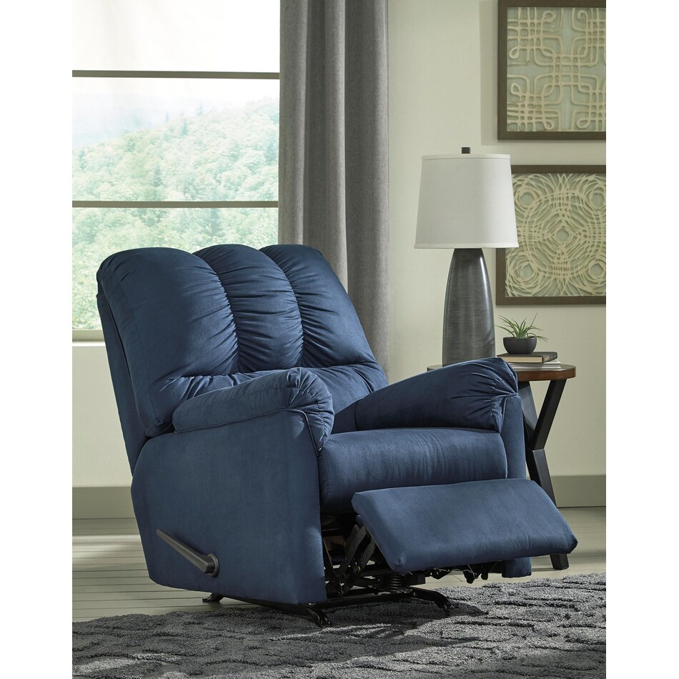 ashy blue recliner   
