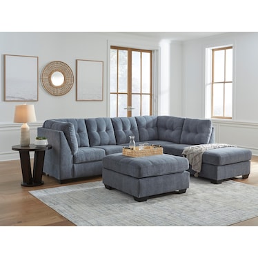 Counsell 2-Pc. Full Sleeper Sectional in Denim