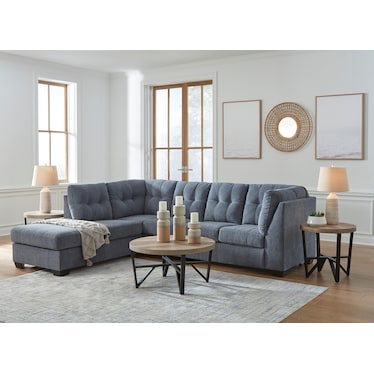 Counsell 2-Pc. Full Sleeper Sectional in Denim