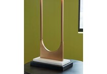 ashy brass table lamp   