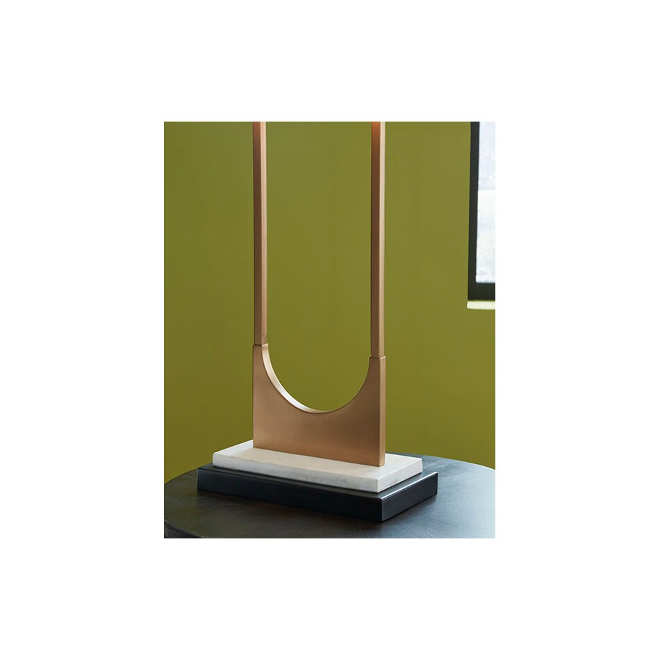 ashy brass table lamp   