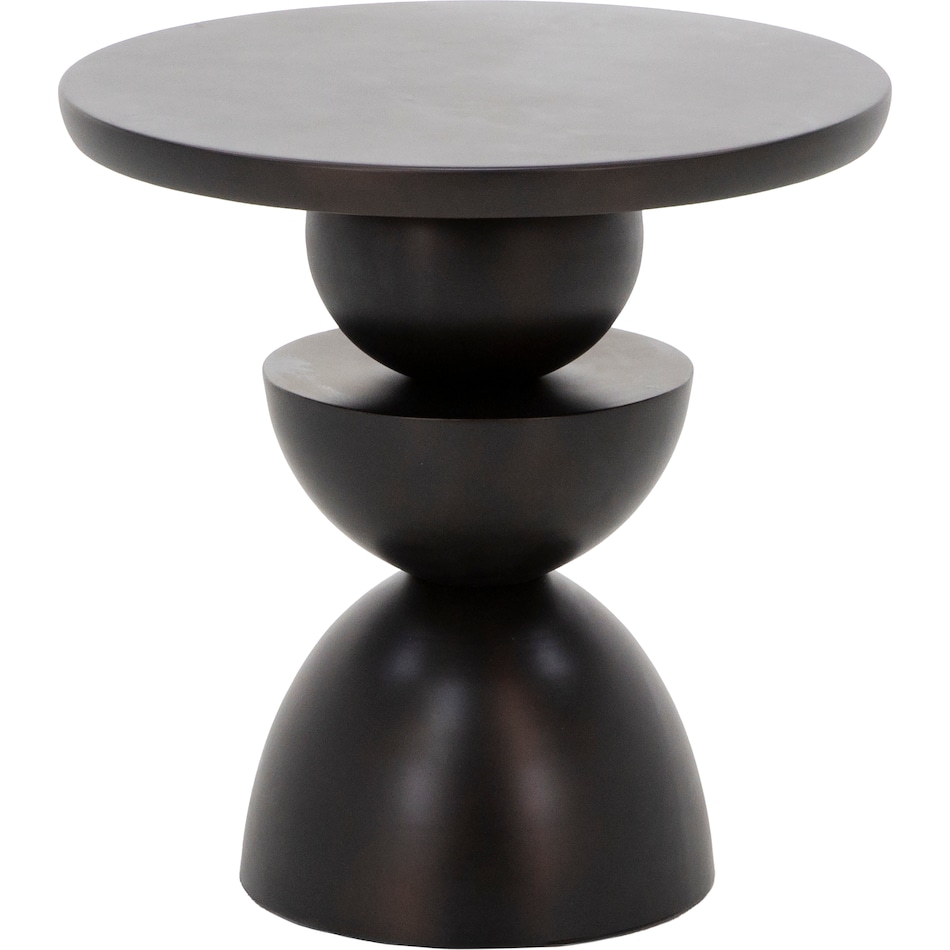 ashy bronze chairside table koda  
