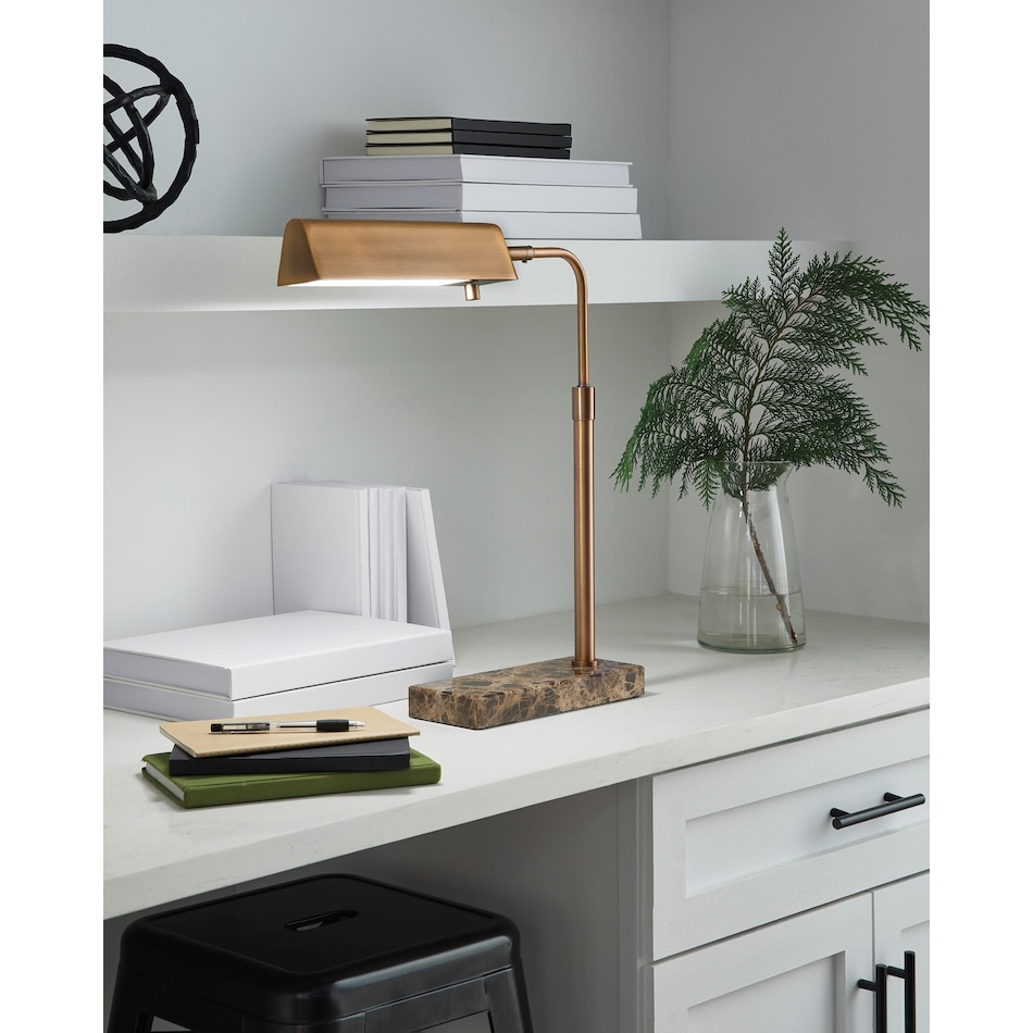 ashy bronze desk lamp   