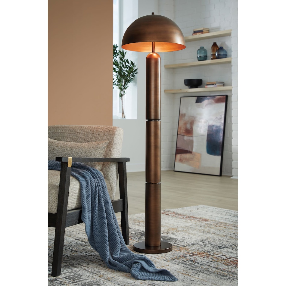 ashy bronze floor lamp   