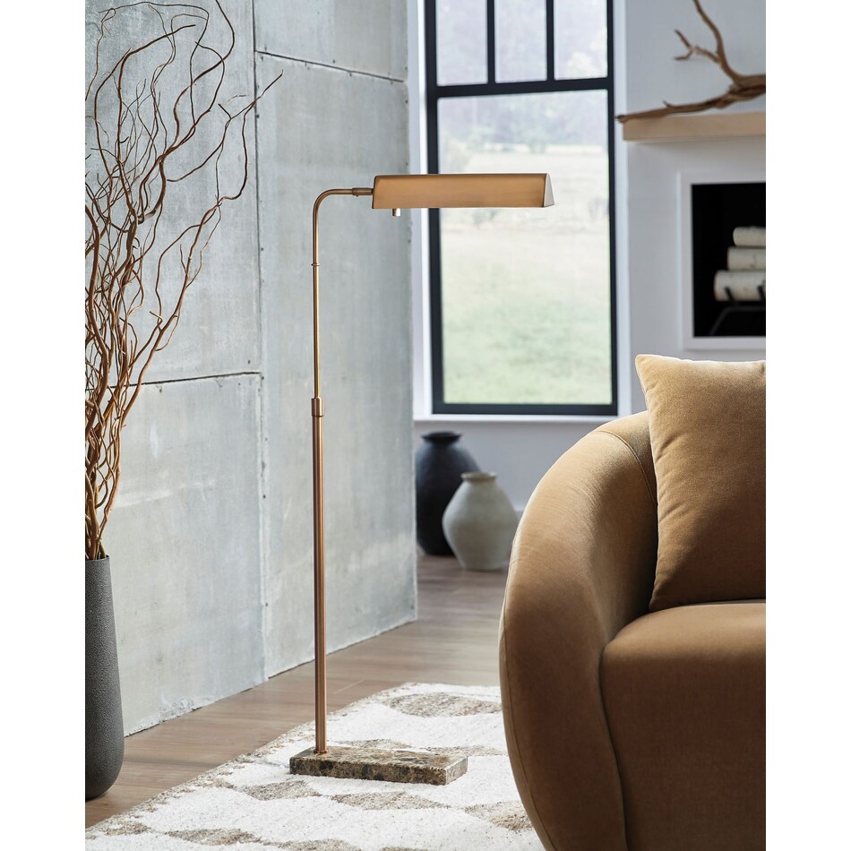 ashy bronze floor lamp   