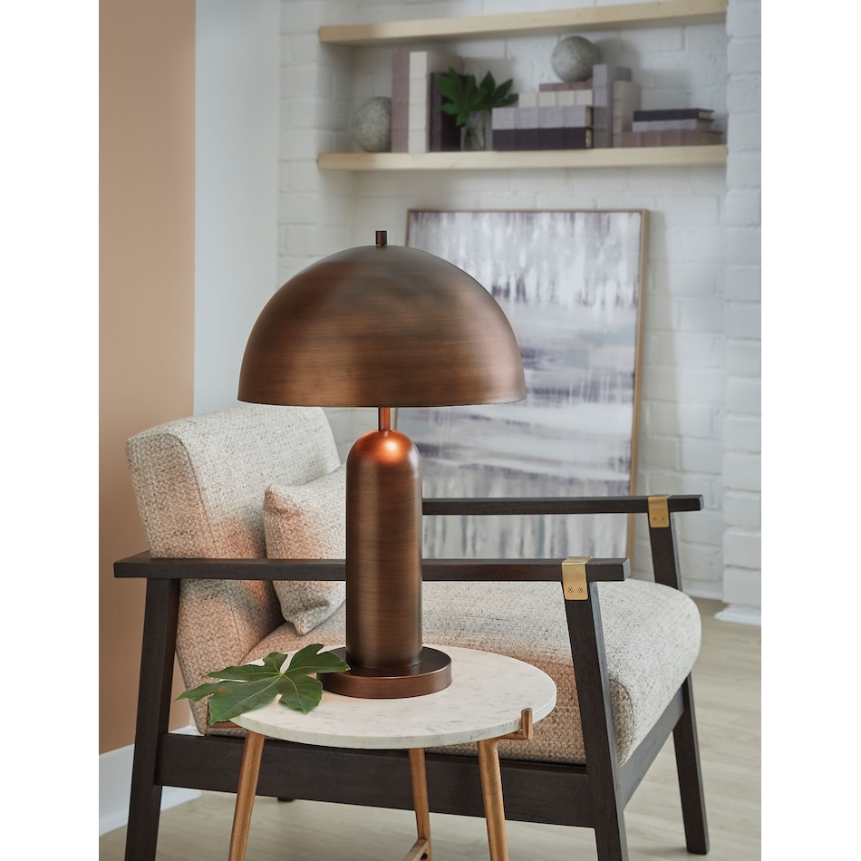 ashy bronze table lamp   