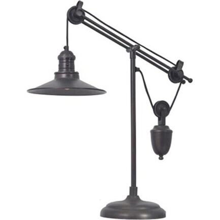 Bronze Metal Urban Pulley Desk Lamp 25"H