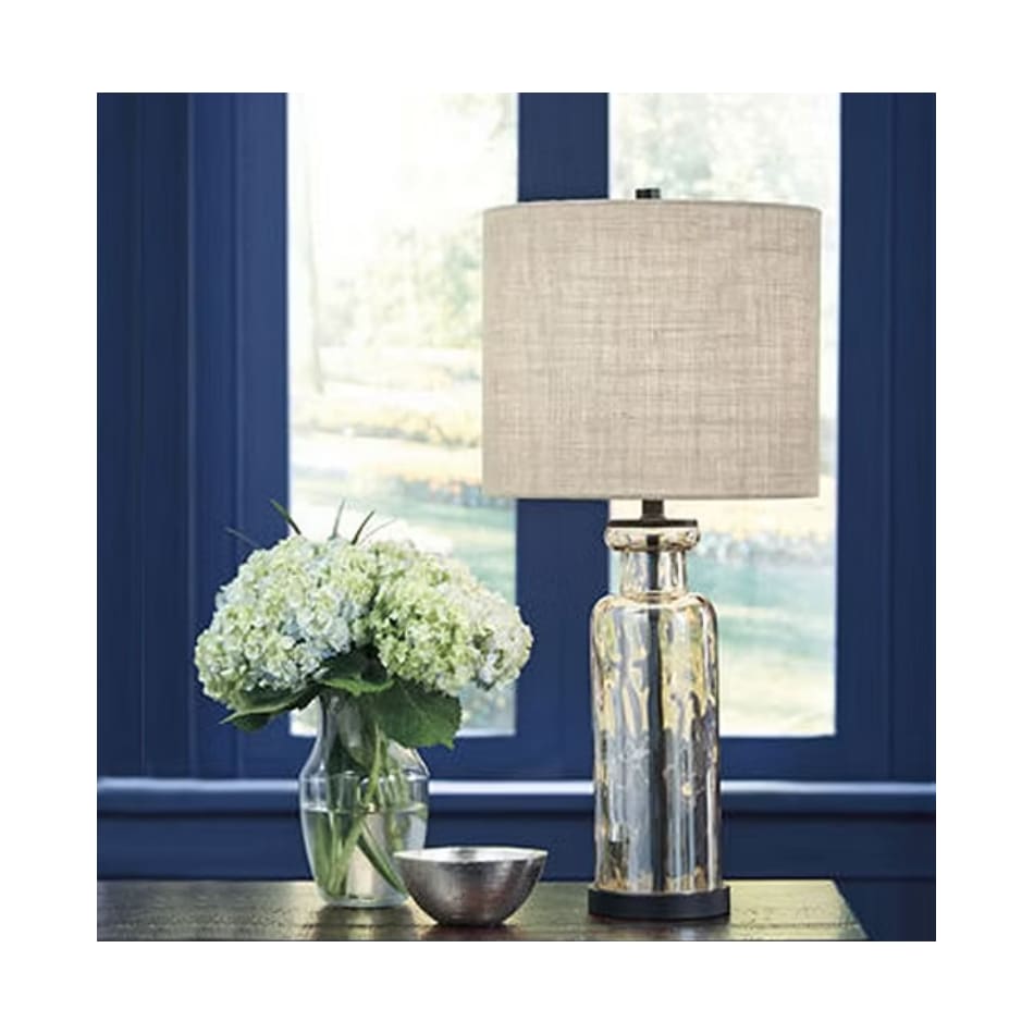 ashy bronze table lamp   
