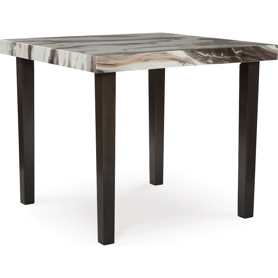 ashy brown & white inch counter height square   