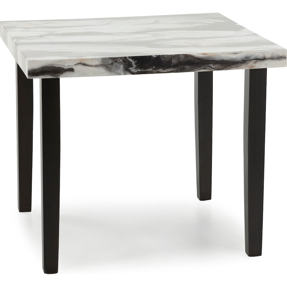 ashy brown & white inch counter height square   