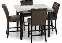 ashy brown & white inch counter height square   