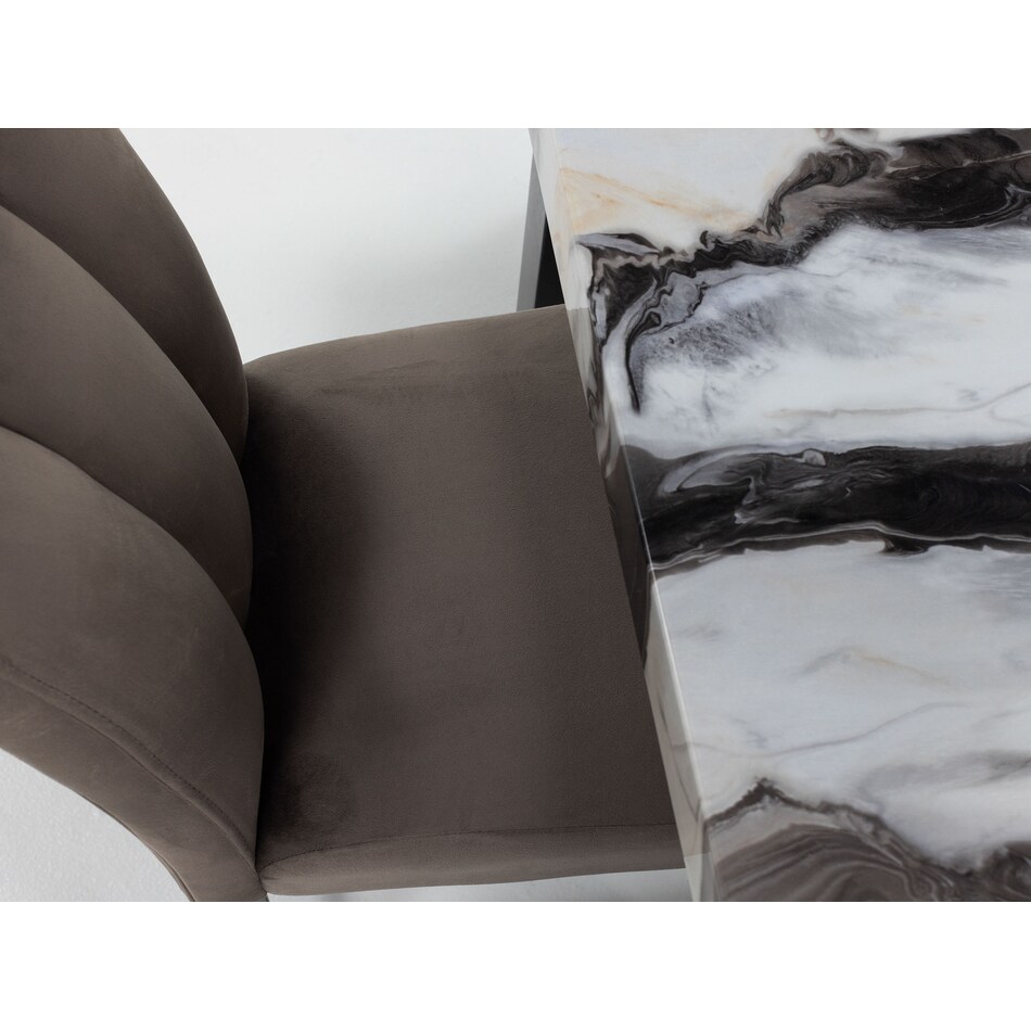 ashy brown & white inch counter height square   