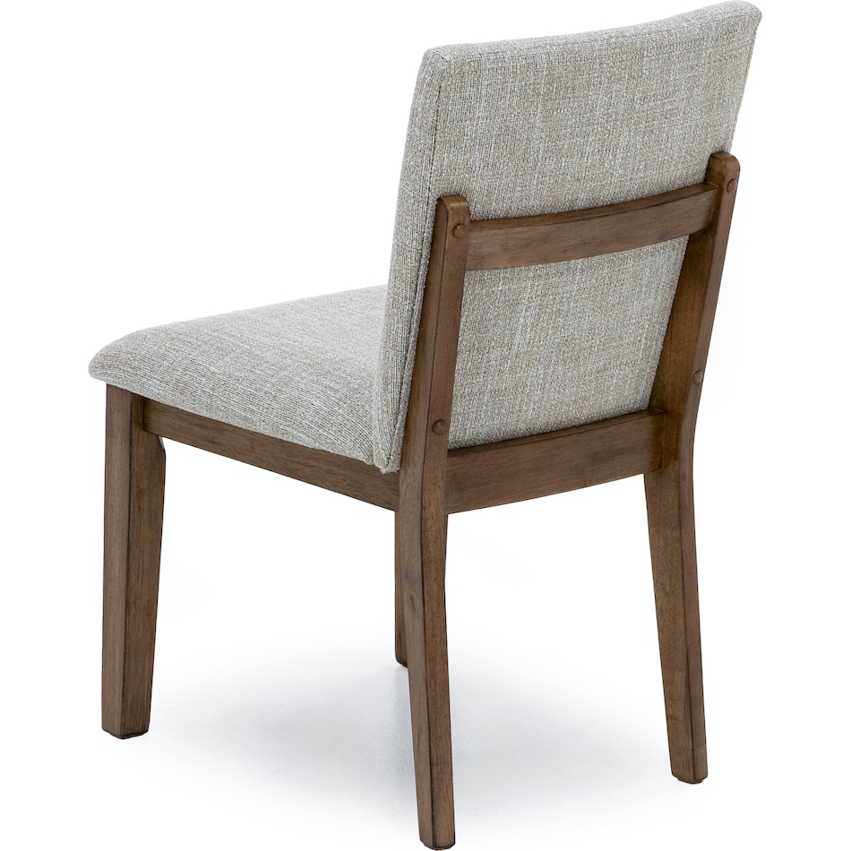 ashy brown   light beige polyester inch standard seat height side chair   