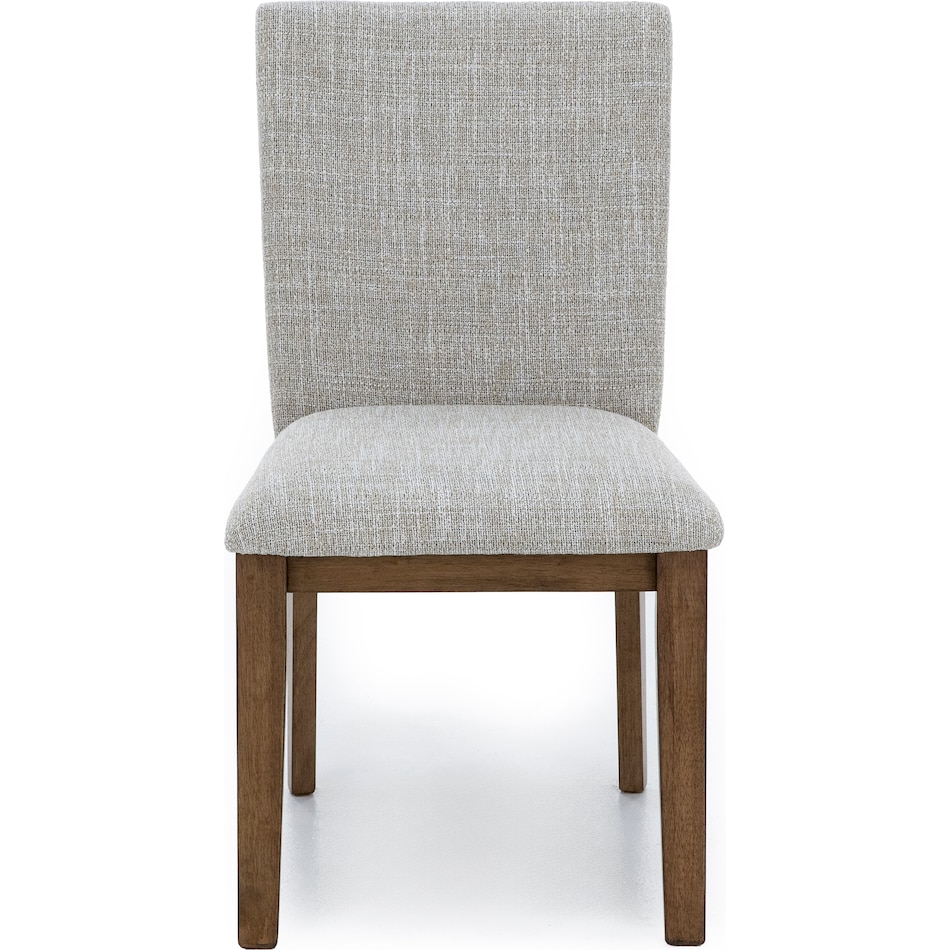 ashy brown   light beige polyester inch standard seat height side chair   