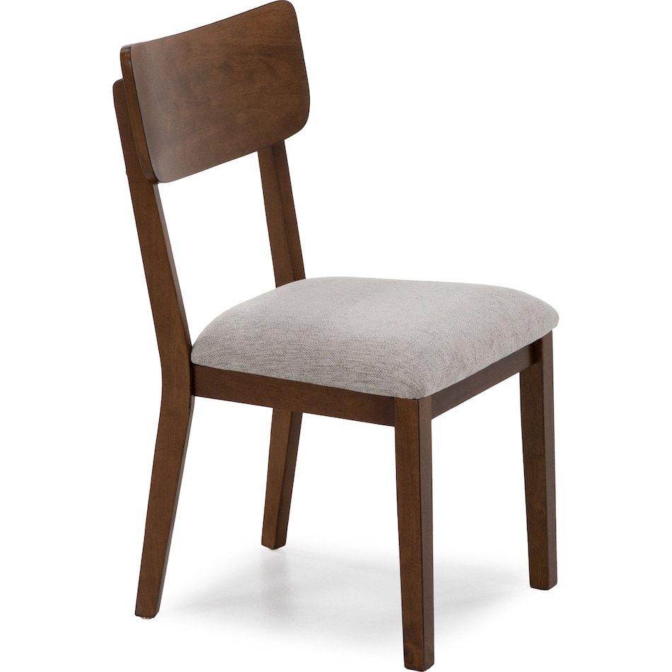 ashy brown   light grey inch standard seat height side chair   