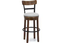 ashy brown   linen inch & over bar seat stool   