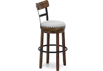 ashy brown   linen inch & over bar seat stool   