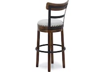 ashy brown   linen inch & over bar seat stool   