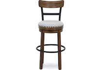 ashy brown   linen inch & over bar seat stool   