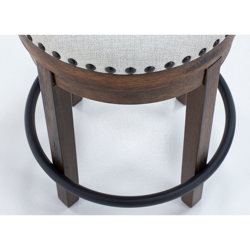 ashy brown   linen inch & over bar seat stool   